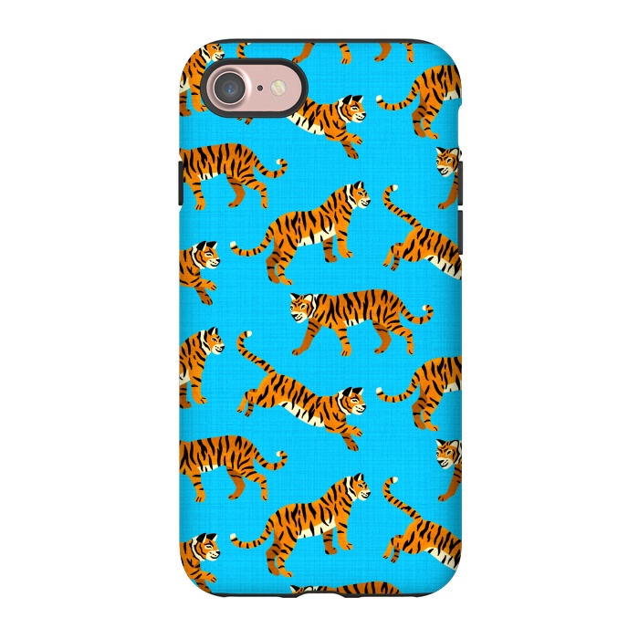 iPhone 7 StrongFit Bangel Tigers - Electric Blue  by Tigatiga