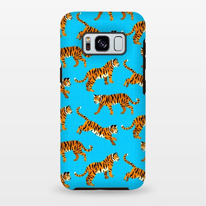 Galaxy S8 plus StrongFit Bangel Tigers - Electric Blue  by Tigatiga