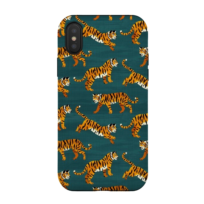 iPhone Xs / X StrongFit Bangel Tigers - Navy  by Tigatiga