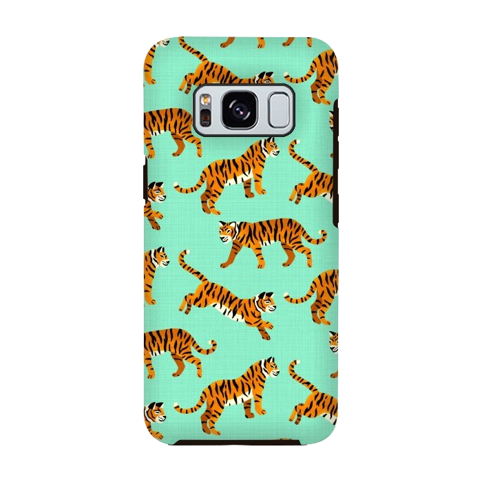 Galaxy S8 StrongFit Bangel Tigers - Mint  by Tigatiga