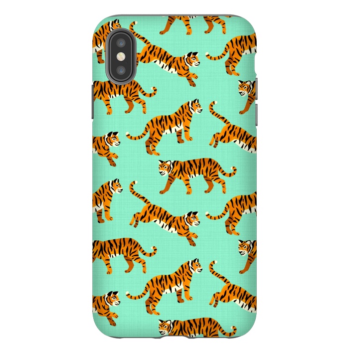 iPhone Xs Max StrongFit Bangel Tigers - Mint  by Tigatiga