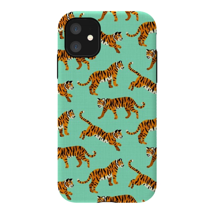 iPhone 11 StrongFit Bangel Tigers - Mint  by Tigatiga