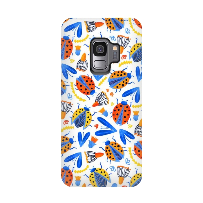 Galaxy S9 StrongFit Fresh Ladybird Botanical  by Tigatiga