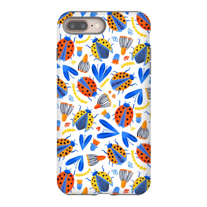 iPhone 7 plus StrongFit Fresh Ladybird Botanical  by Tigatiga