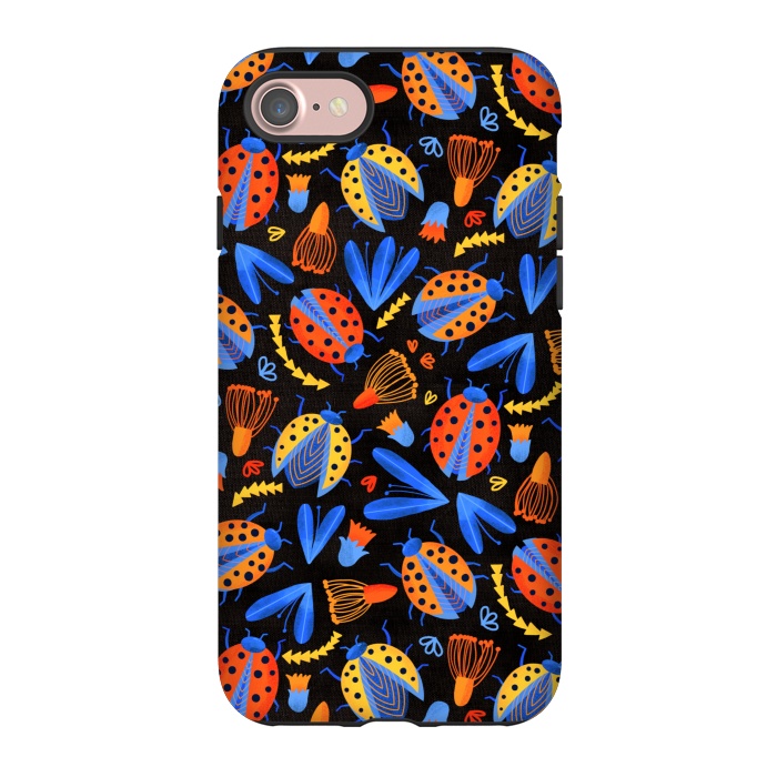 iPhone 7 StrongFit Moody Ladybird Botanical  by Tigatiga
