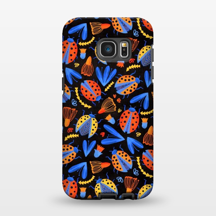 Galaxy S7 EDGE StrongFit Moody Ladybird Botanical  by Tigatiga