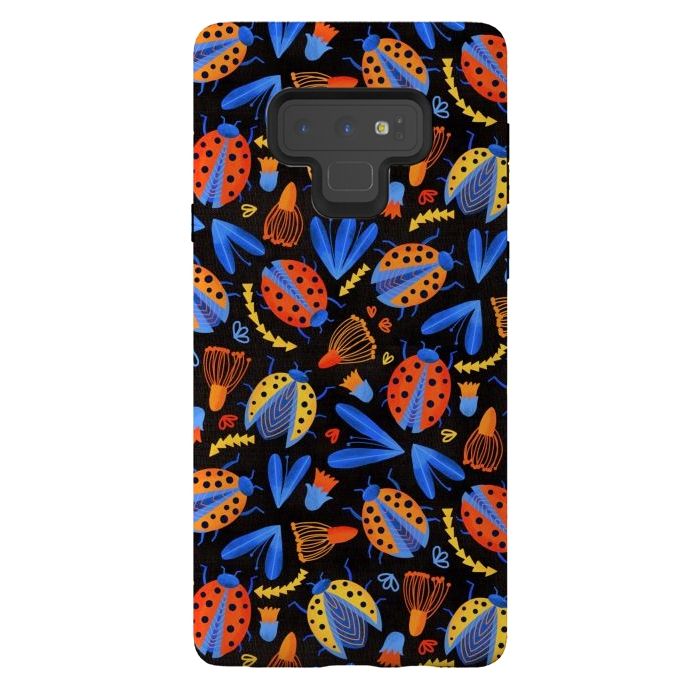 Galaxy Note 9 StrongFit Moody Ladybird Botanical  by Tigatiga