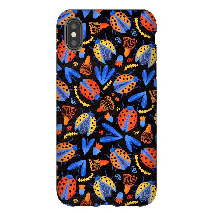 iPhone Xs Max StrongFit Moody Ladybird Botanical  by Tigatiga