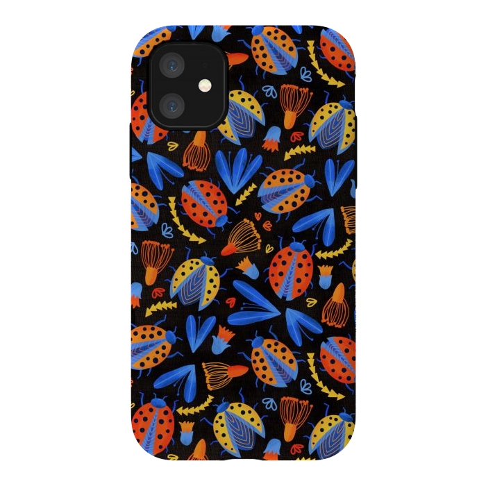 iPhone 11 StrongFit Moody Ladybird Botanical  by Tigatiga