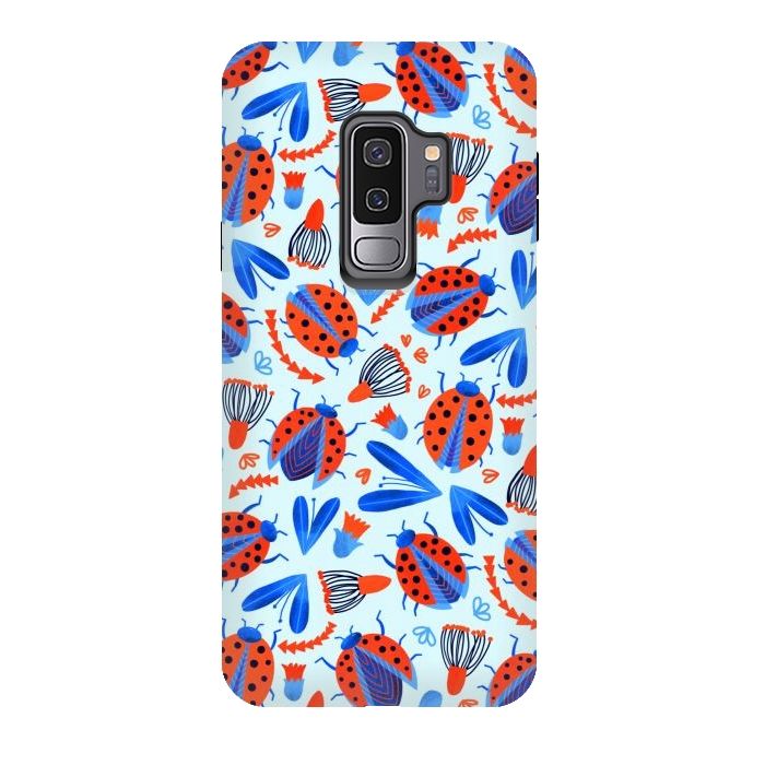 Galaxy S9 plus StrongFit Classic Ladybird Botanical  by Tigatiga