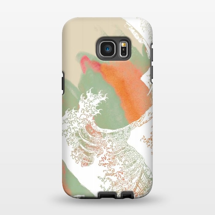 Galaxy S7 EDGE StrongFit Calm into Great Wave Paint  I by ''CVogiatzi.
