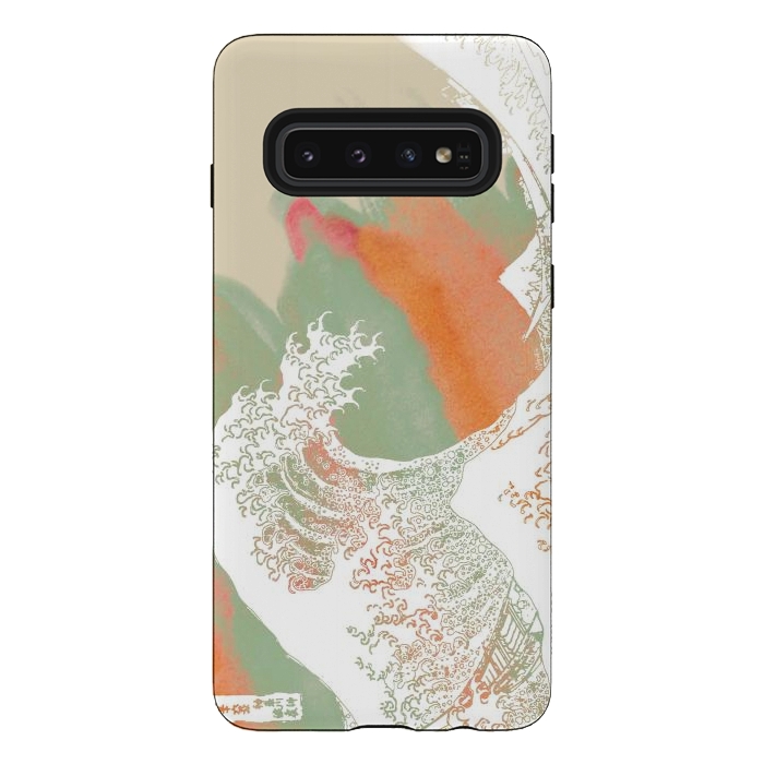 Galaxy S10 StrongFit Calm into Great Wave Paint  I by ''CVogiatzi.