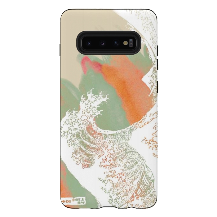 Galaxy S10 plus StrongFit Calm into Great Wave Paint  I by ''CVogiatzi.