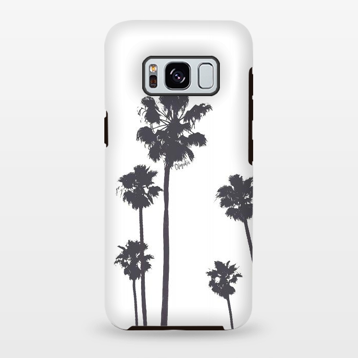 Galaxy S8 plus StrongFit Palms & Sunset-Minimal B&W by ''CVogiatzi.