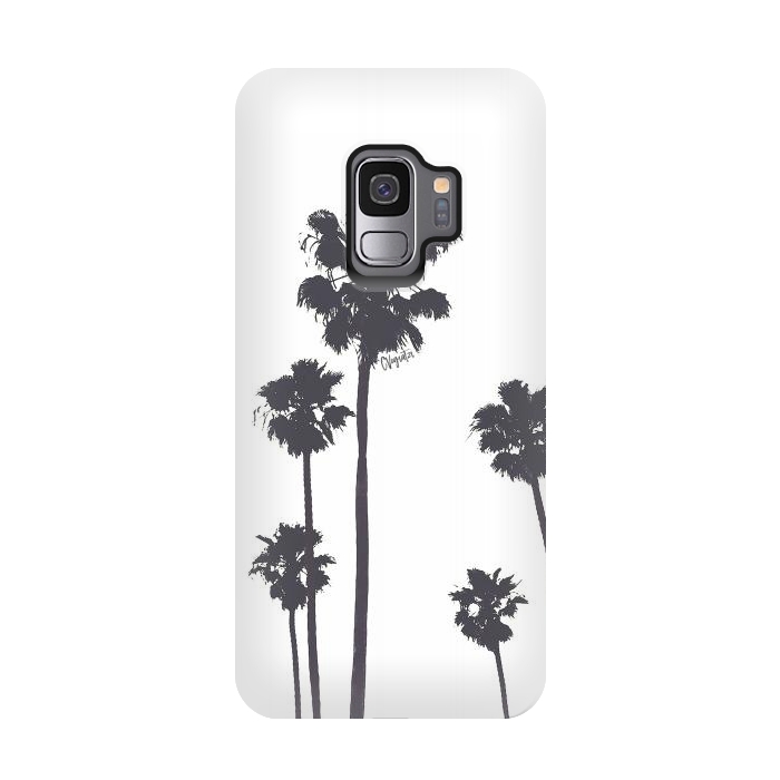 Galaxy S9 StrongFit Palms & Sunset-Minimal B&W by ''CVogiatzi.