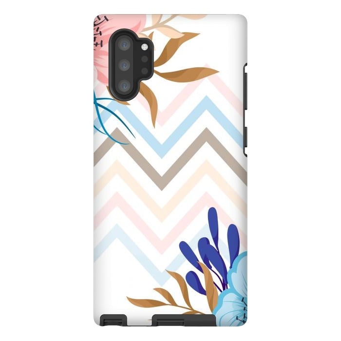 Galaxy Note 10 plus StrongFit chevron flowers by haroulita