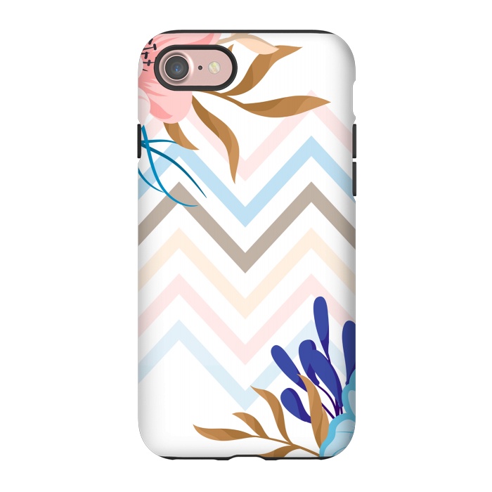 iPhone 7 StrongFit chevron flowers by haroulita
