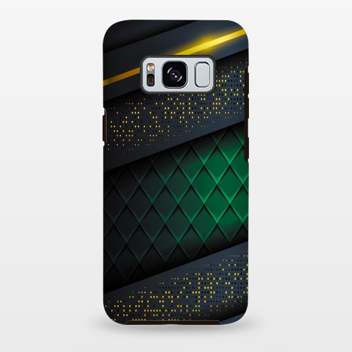 Galaxy S8 plus StrongFit black green geometrical by haroulita