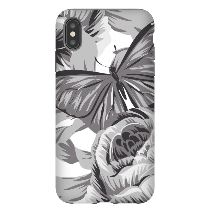 iPhone Xs Max StrongFit minimal floral butterfly by haroulita