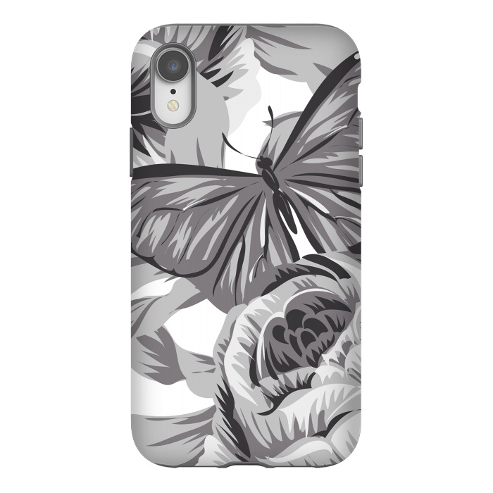 iPhone Xr StrongFit minimal floral butterfly by haroulita