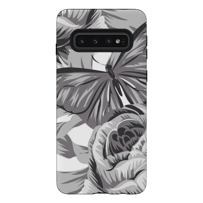 Galaxy S10 StrongFit minimal floral butterfly by haroulita