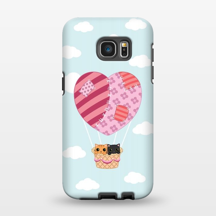 Galaxy S7 EDGE StrongFit kitty love by Laura Nagel