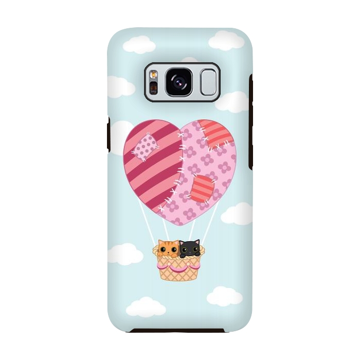 Galaxy S8 StrongFit kitty love by Laura Nagel