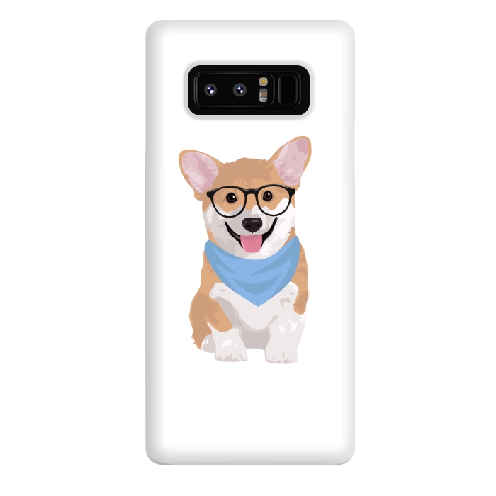 Galaxy Note 8 StrongFit Hipster Corgi  by Winston