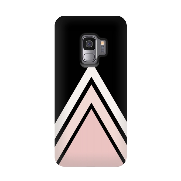 Galaxy S9 StrongFit Pink triangles by Jms
