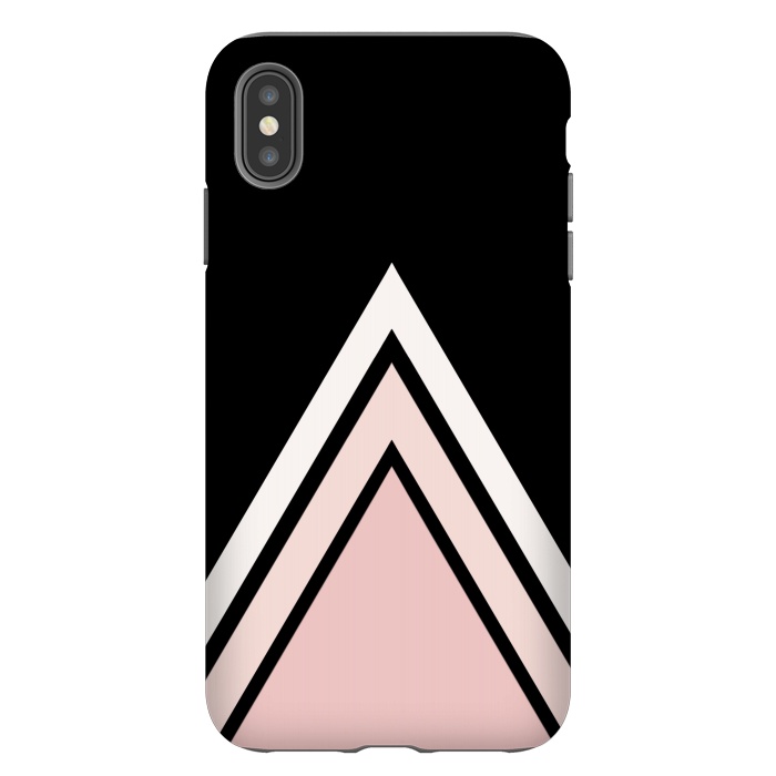 iPhone Xs Max StrongFit Pink triangles by Jms