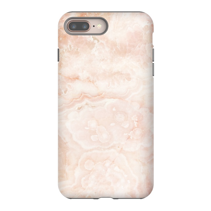 iPhone 7 plus StrongFit Pastel peach beige marble by Oana 