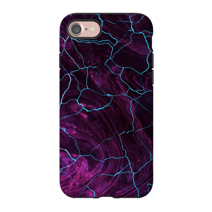 iPhone 7 StrongFit Metallic dark purple marble by Oana 