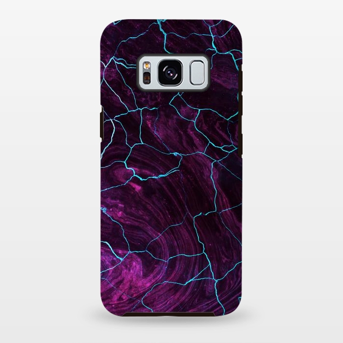 Galaxy S8 plus StrongFit Metallic dark purple marble by Oana 