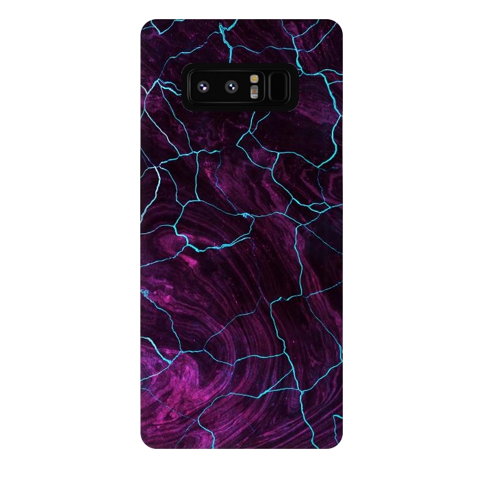 Galaxy Note 8 StrongFit Metallic dark purple marble by Oana 