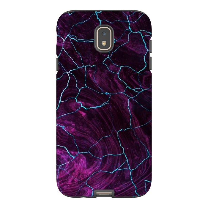Galaxy J7 StrongFit Metallic dark purple marble by Oana 