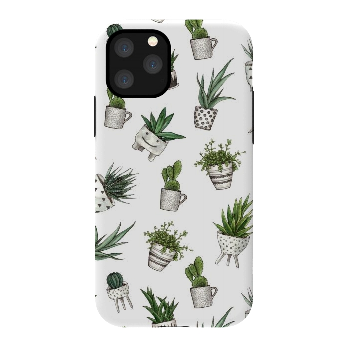 iPhone 11 Pro StrongFit cute houseplants in pots by Alena Ganzhela