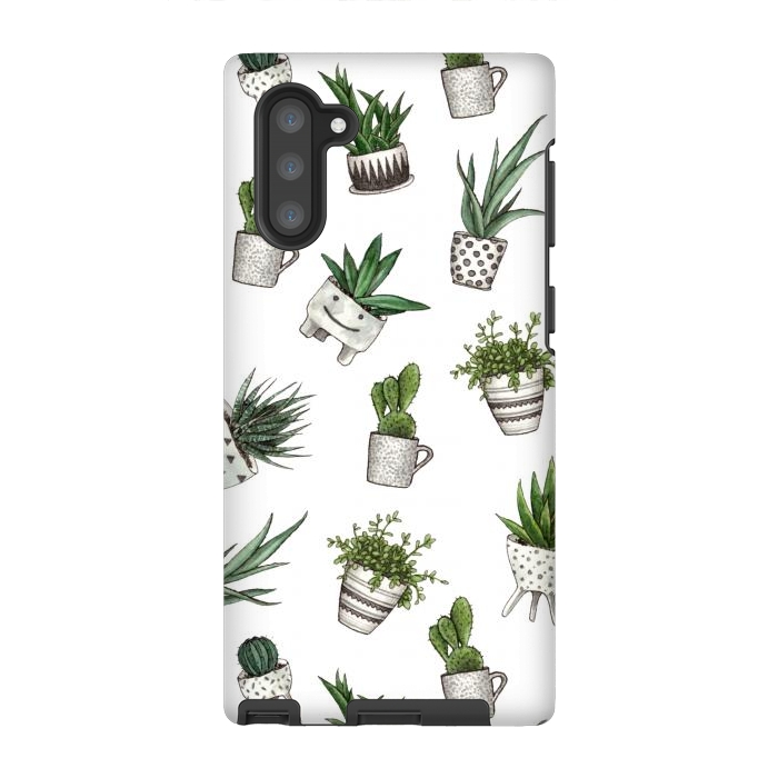 Galaxy Note 10 StrongFit cute houseplants in pots by Alena Ganzhela