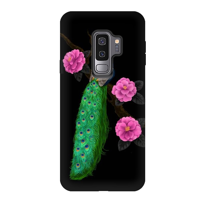Galaxy S9 plus StrongFit Night peacock garden by Katerina Kirilova