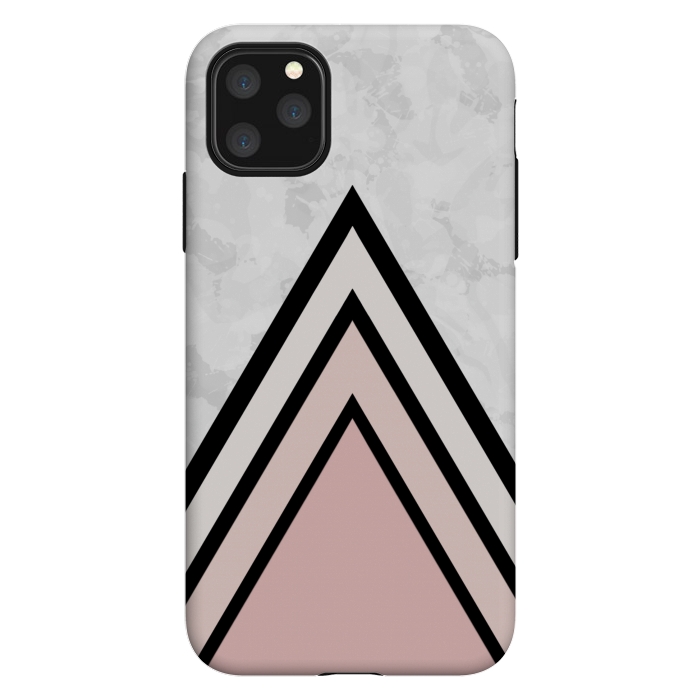 iPhone 11 Pro Max StrongFit Black pink triangles by Jms
