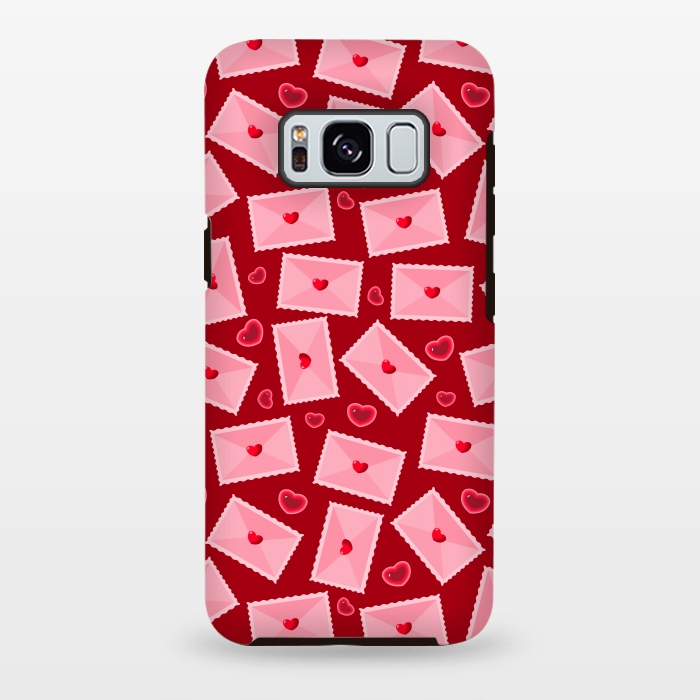 Galaxy S8 plus StrongFit PINK LOVE LETTERS  by MALLIKA