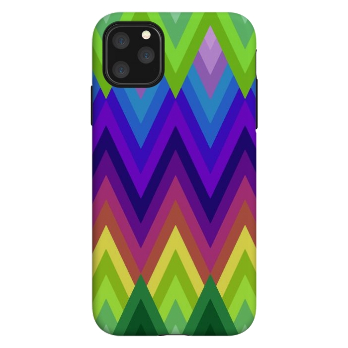 iPhone 11 Pro Max StrongFit Zig Zag Chevron Pattern G553 by Medusa GraphicArt