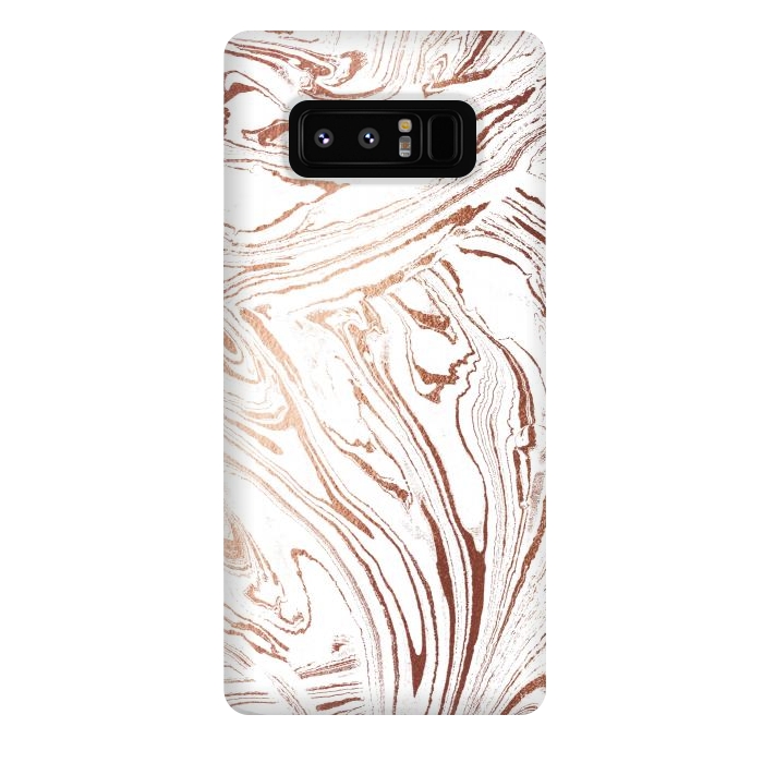 Galaxy Note 8 StrongFit White marble with rose gold details by Oana 