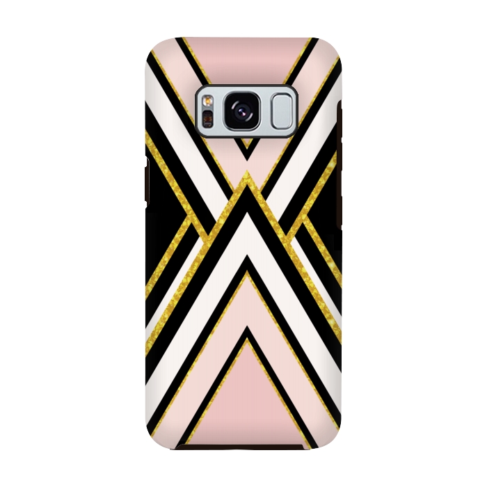 Galaxy S8 StrongFit Pink gold geometric by Jms