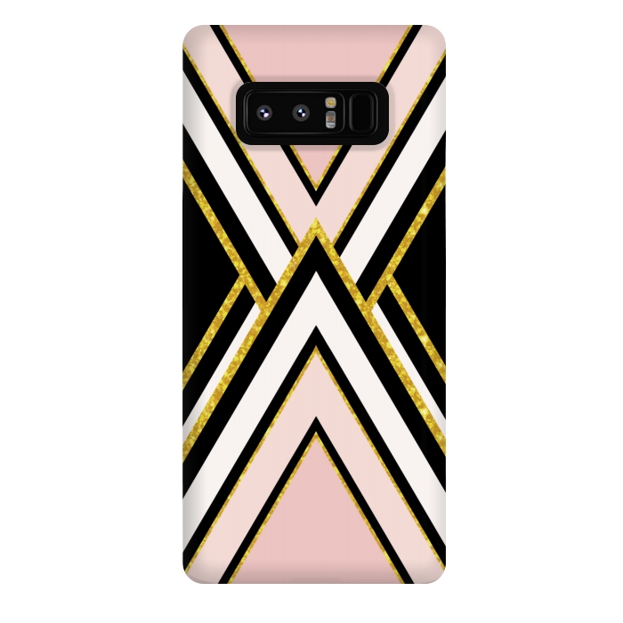 Galaxy Note 8 StrongFit Pink gold geometric by Jms
