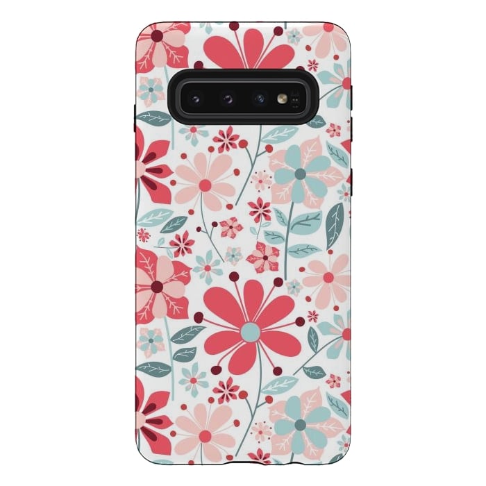 Galaxy S10 StrongFit Floral Design 124 by ArtsCase