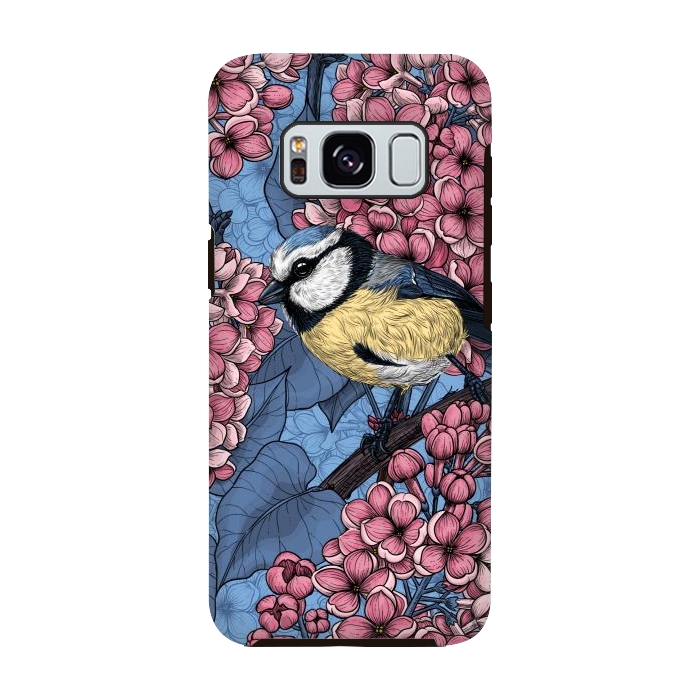 Galaxy S8 StrongFit Tit bird in the lilac garden 2 by Katerina Kirilova