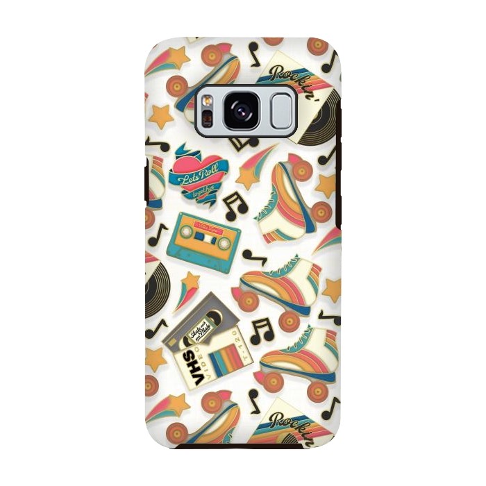 Galaxy S8 StrongFit Retro Roller Rink by gingerlique