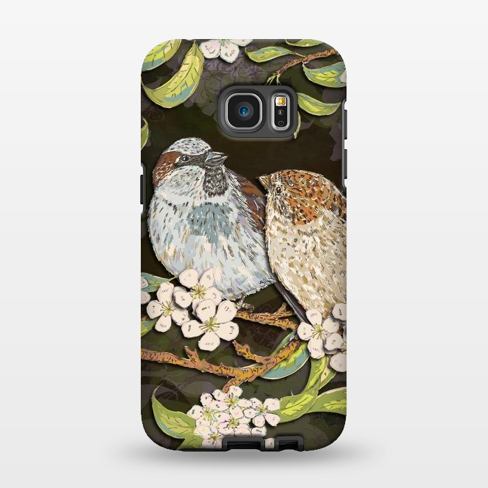 Galaxy S7 EDGE StrongFit Sweet Sparrows by Lotti Brown