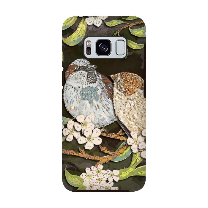 Galaxy S8 StrongFit Sweet Sparrows by Lotti Brown