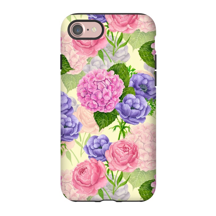 iPhone 7 StrongFit Spring garden watercolor by Katerina Kirilova